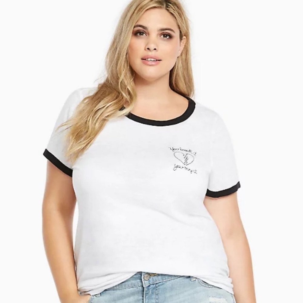 Torrid Break Buy It Embroidered Tee